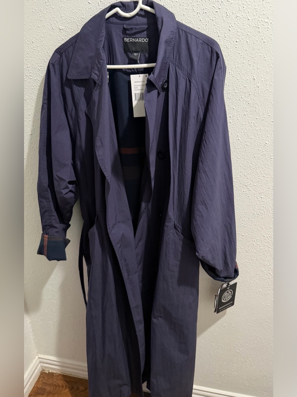 Bernardo Deep Navy Lightweight Trench Coat